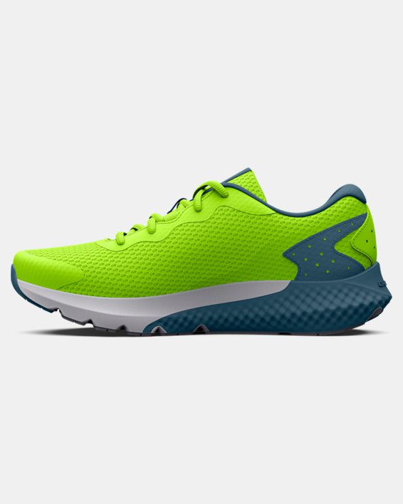 Boys' Grade School UA Charged Rogue 3 Running Shoes, Green, pdpMainDesktop image number 1